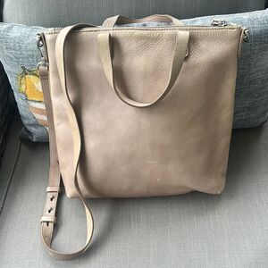 Madewell Tan Stylish Leather Transport Bag